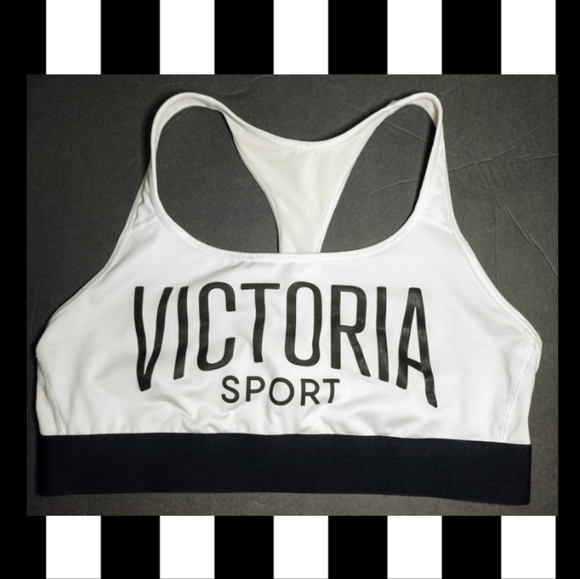 Victoria Sport Victoria's Secret Set of 2 Sports Bras Black & White Women's XL - Picture 3 of 3